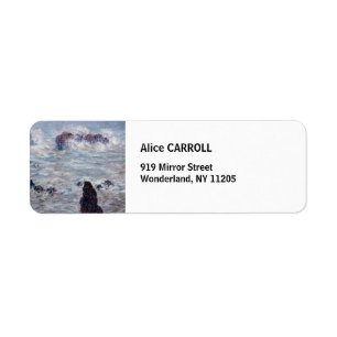 Claude Monet - Storm utanför Belle-Ile Kusten Returadress Etikett