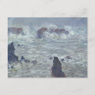 Claude Monet Storm utanför Belle-Iles Kusten Vykort