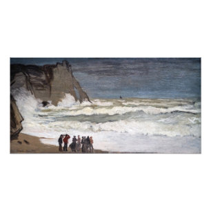 Claude Monet - Stormigt hav vid Etretat Fototryck