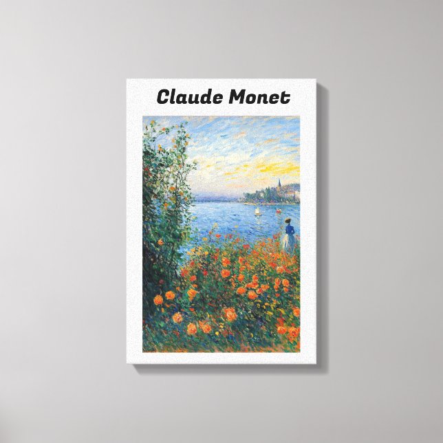 Claude Monet Sträckt Canvastryck (Framsida)