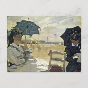 Claude Monet stranden på Trouville, 1870 Vykort