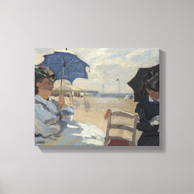 Claude Monet Strandscen Canvastryck (Framsida)