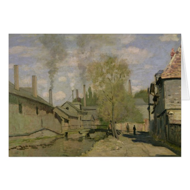 Claude Monet | Stream of Robec at Rouen 1872 Hälsningskort (Framsidan Horizontal)