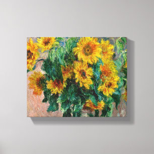 Claude Monet - Sunblommor Canvastryck