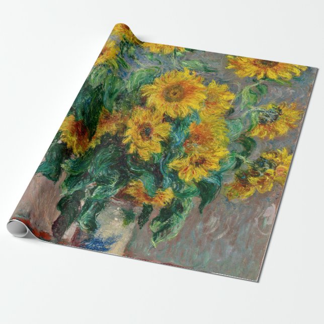 Claude Monet - Sunblommor Presentpapper (Utrullad)