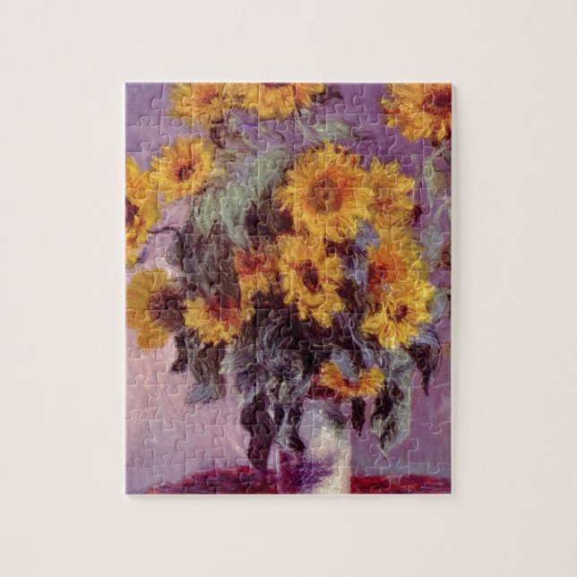Claude Monet / Sunblommor Pussel (Vertikal)