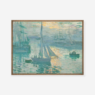 Claude Monet Sunrise Marine Art Skriv ut Poster