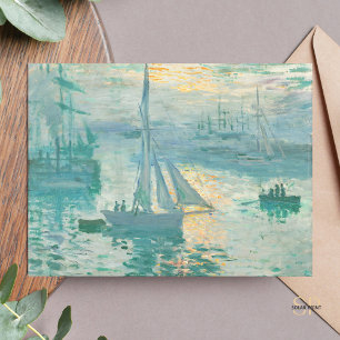 Claude Monet Sunrise Marine Art Skriv ut Vykort