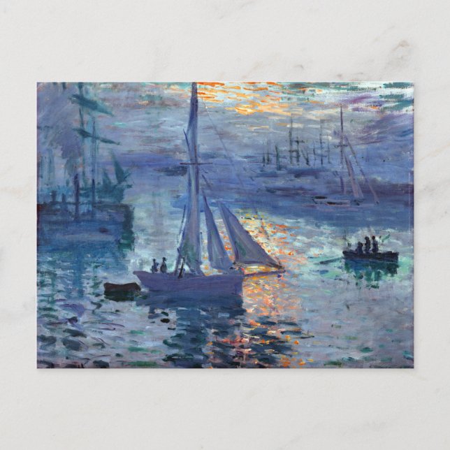 Claude Monet Sunrise - Marine Vykort (Framsida)