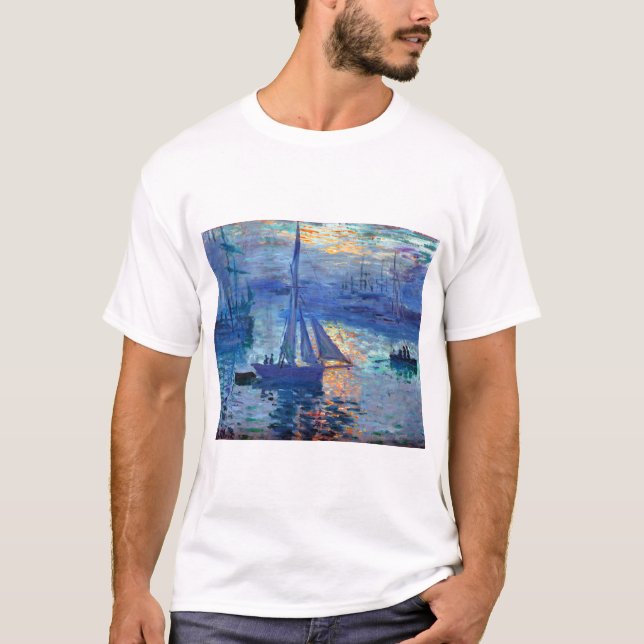 Claude Monet Sunrise T Shirt (Framsida)
