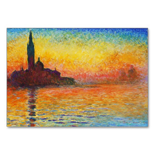Claude Monet Sunset in Venedig Impressionist Art Bordsnummer