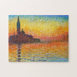 Claude Monet Sunset in Venedig Impressionist Art Pussel