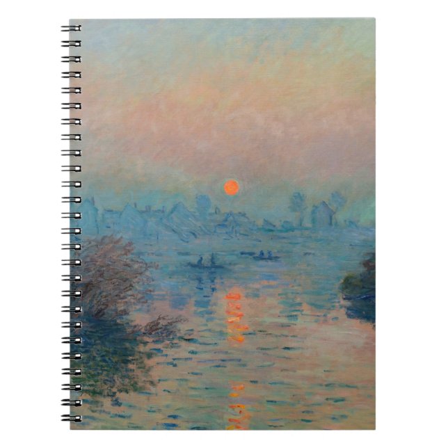 Claude Monet - Sunset on Seine at Lavacourt Anteckningsbok (Framsidan)