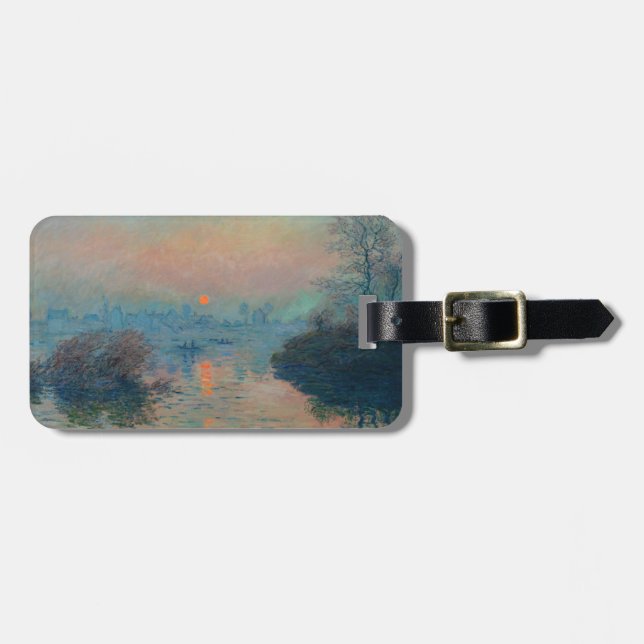 Claude Monet - Sunset on Seine at Lavacourt Bagagebricka (Horisontell Framsida)