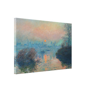 Claude Monet - Sunset on Seine at Lavacourt Canvastryck
