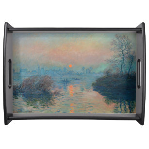 Claude Monet - Sunset on Seine at Lavacourt Frukostbricka