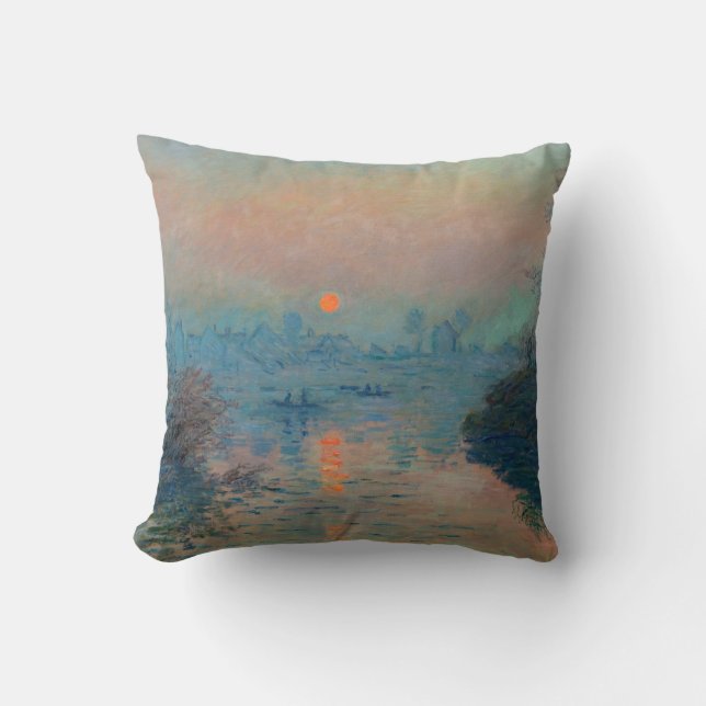 Claude Monet - Sunset on Seine at Lavacourt Kudde (Framsida)