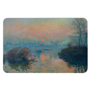 Claude Monet - Sunset on Seine at Lavacourt Magnet