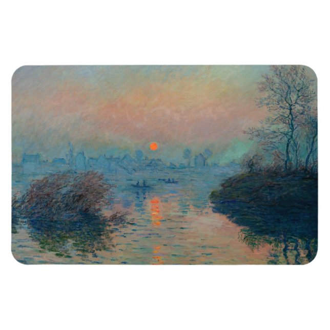 Claude Monet - Sunset on Seine at Lavacourt Magnet (Horisontell)