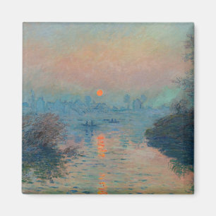 Claude Monet - Sunset on Seine at Lavacourt Magnet