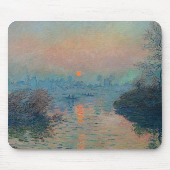 Claude Monet - Sunset on Seine at Lavacourt Musmatta (Framsidan)