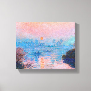Claude Monet - Sunset on Seine Canvastryck