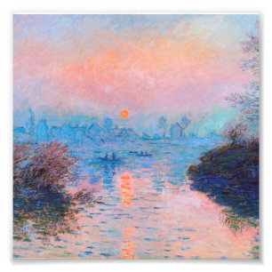 Claude Monet - Sunset on Seine Fototryck