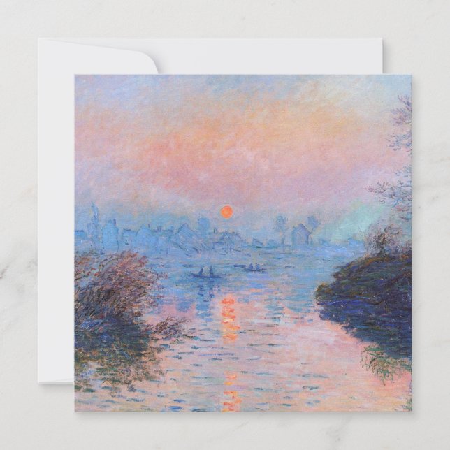 Claude Monet - Sunset on Seine Julkort (Framsida)