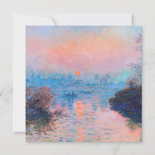 Claude Monet - Sunset on Seine Julkort