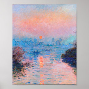 Claude Monet - Sunset on Seine Poster