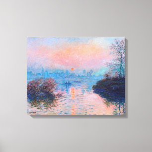 Claude Monet - Sunset on the Seine at Lavacourt Canvastryck