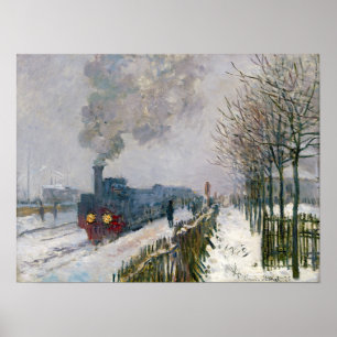 Claude Monet - Tåg i Snö/lokomotivet Poster