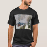 Claude Monet - Tåg i Snö/lokomotivet T Shirt<br><div class="desc">Tåg i Snö/Locomotive (Le tåg dans la neige/La locomotive) - Claude Monet,  Oil on Canvas,  1875</div>