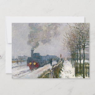 Claude Monet - Tåg i Snö/lokomotivet Tack Kort