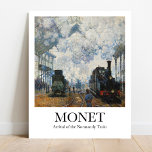 Claude Monet Tåg Station Poster<br><div class="desc">Claude Monets ankomst till Normandie Tåg - en livlig intsionistisk utskrift av en historisk järnvägsscen i Paris.</div>
