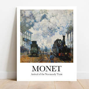 Claude Monet Tåg Station Poster