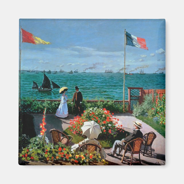 Claude Monet | Terrace på Sainte-Adresse 1867 Magnet (Framsidan)