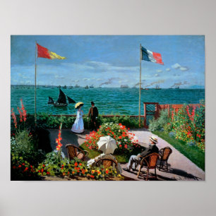Claude Monet Terrace på Sainte-Adresse 1867 Poster