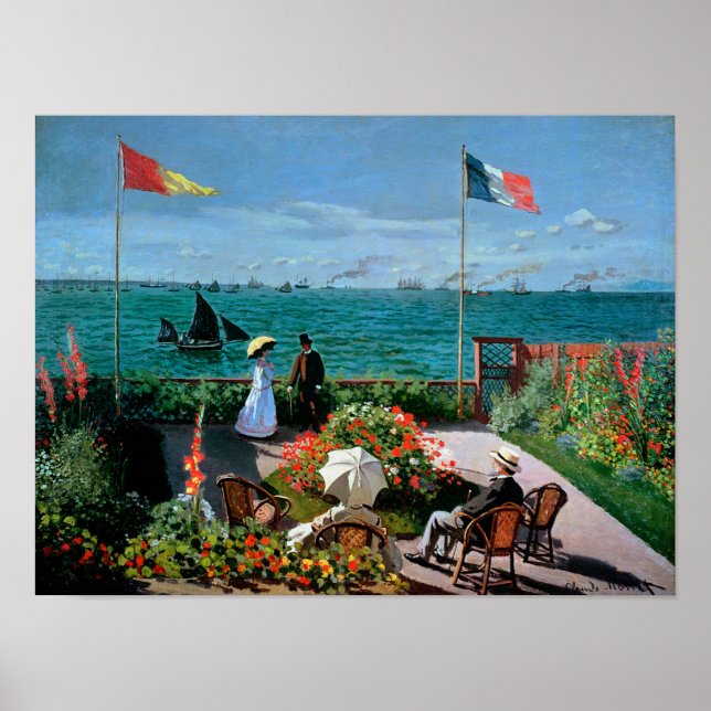 Claude Monet | Terrace på Sainte-Adresse 1867 Poster (Framsidan)