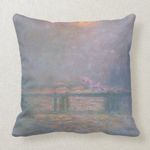 Claude Monet Thamesen med den Charing kor Kudde