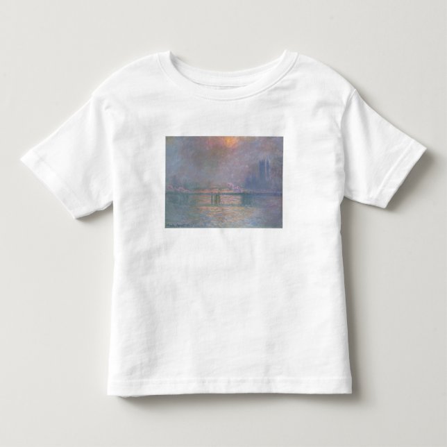 Claude Monet | Thamesen med den Charing kor Tee Shirt (Framsida)