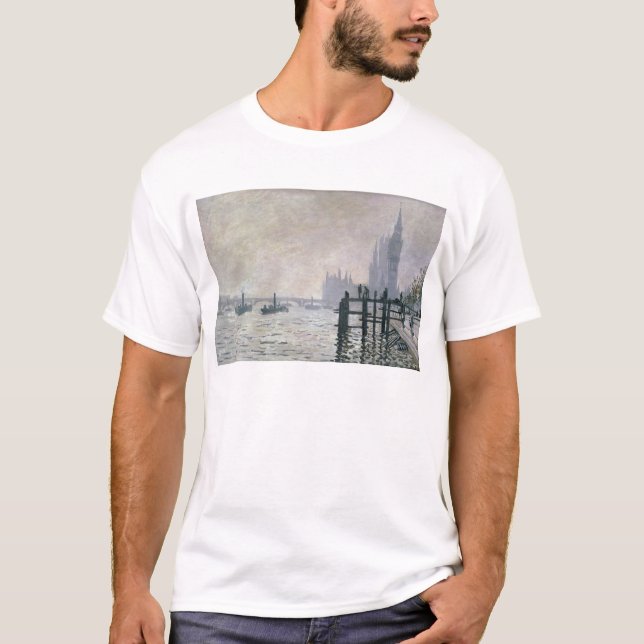 Claude Monet | Thamesen nedanföra Westminster Tee (Framsida)
