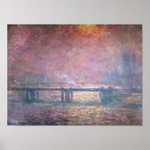 Claude Monet Thamesen på den Charing kor, 1903 Poster