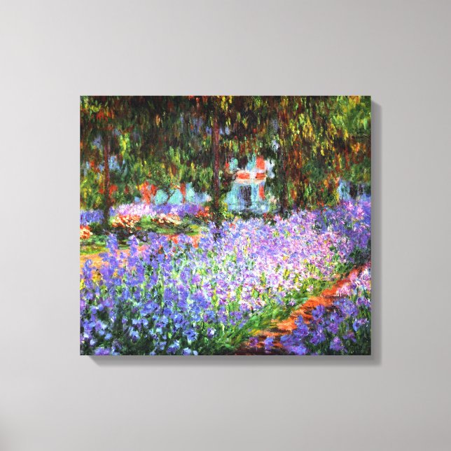 Claude Monet The Artists Garden at Giverny Canvastryck (Framsida)