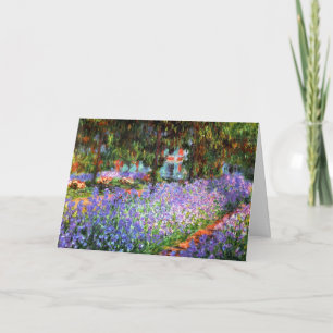 Claude Monet The Artists Garden at Giverny Postca Kort