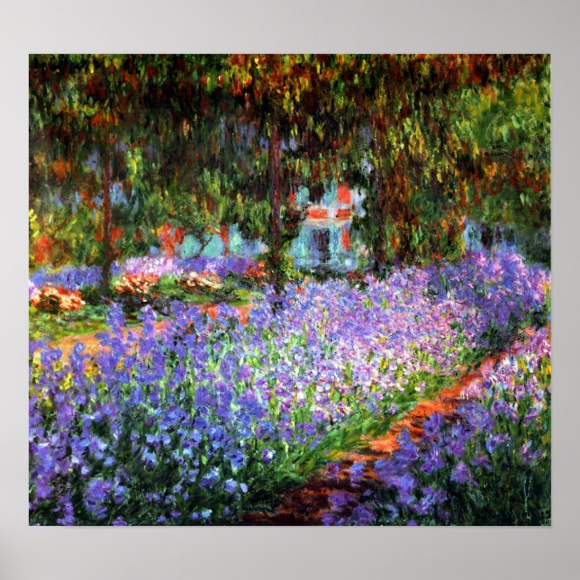 Claude Monet The Artists Garden at Giverny Poster (Framsidan)