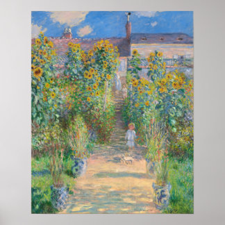 Claude Monet The Artists Garden at Vétheuil, 1881 Poster