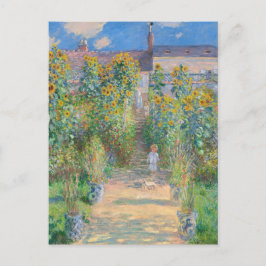 Claude Monet The Artists Garden at Vétheuil, 1881 Vykort