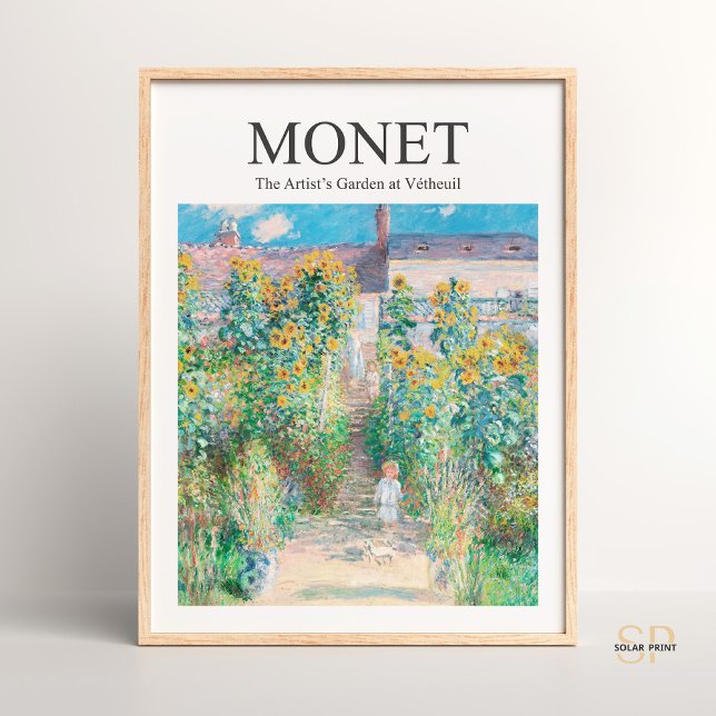 Claude Monet The Artists Garden at Vetheuil Print Poster (Skapare uppladdad)