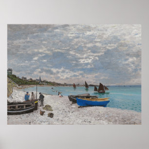Claude Monet The Beach at Sainte-Address 1867 Poster